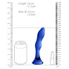 CHRYSTALINO Gode en verre Gallant Bleu 16 x 3.4cm